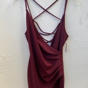 Burgundy Short Dress